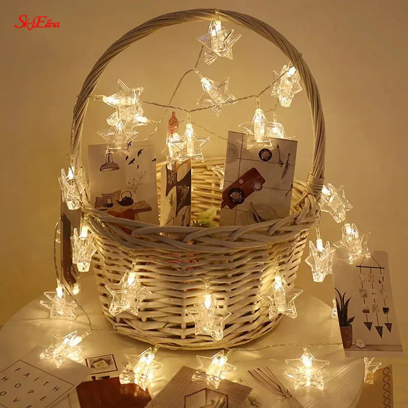 1 5/3/6 м Романтический Фея Звезда светодиодный свет строка с пересекающимися