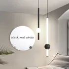 Nordic светодиодный подвесные светильники бар ресторан кухня подвесной светильник современный простой железный стеклянный внутренний домашний декор подвесные светильники