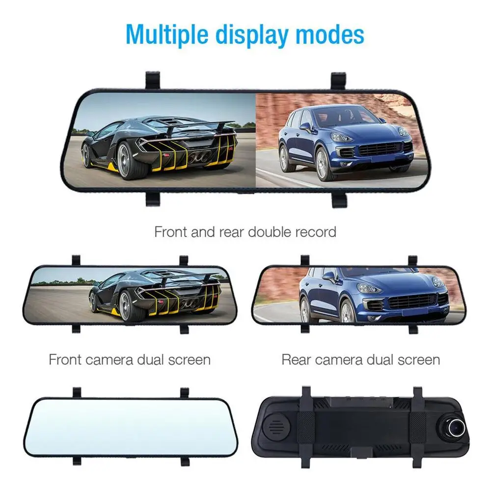 Хит продаж 10 дюймов HD 1080 P двойной объектив Автомобильный видеорегистратор