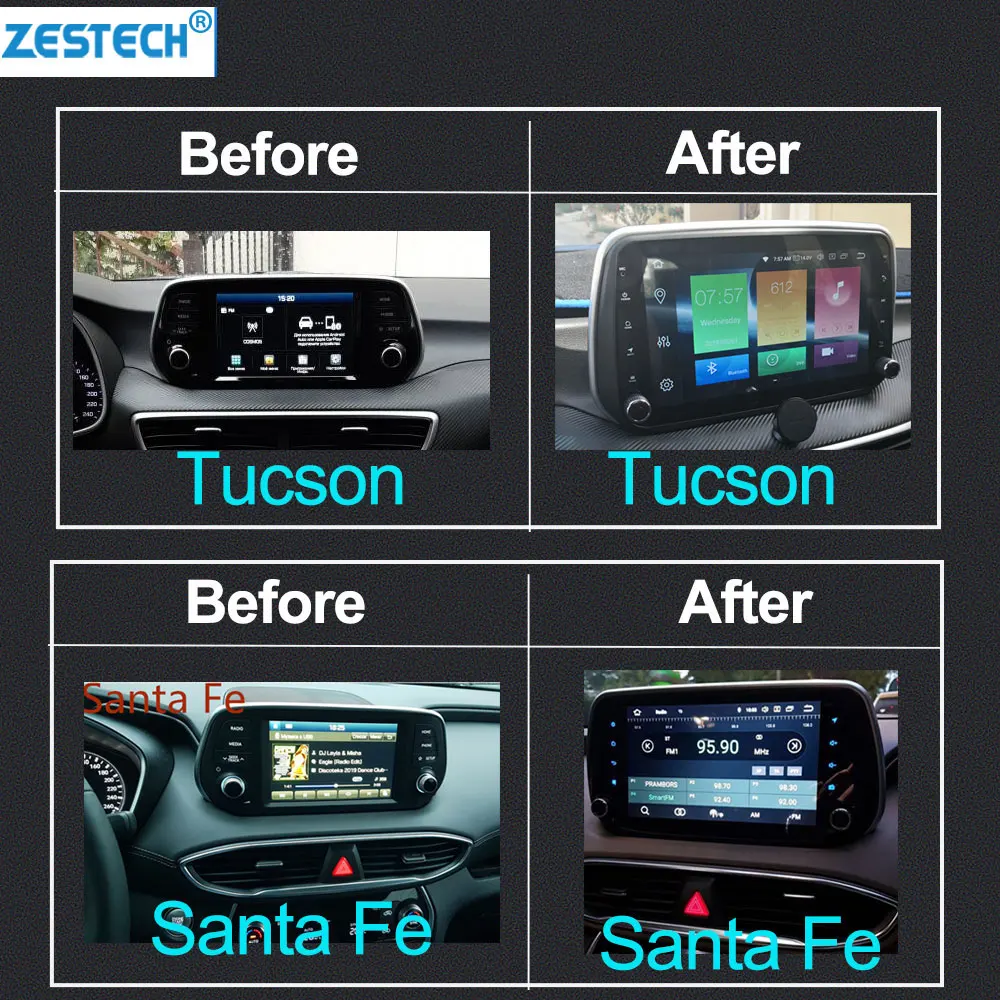 Мультимедийный автомобильный dvd-плеер для hyundai Santa Fe /hyundai Tucson Автомагнитола 1 din Android головное устройство Android автомобильный gps DVD