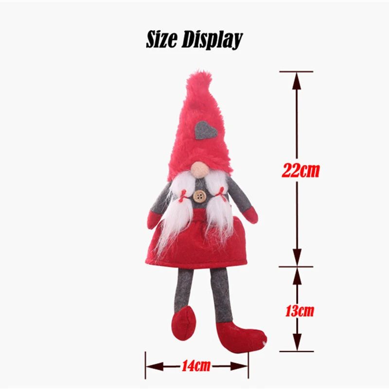 Рождественские плюшевые куклы ручной работы Длинные эльфы Санта Клаус игрушки