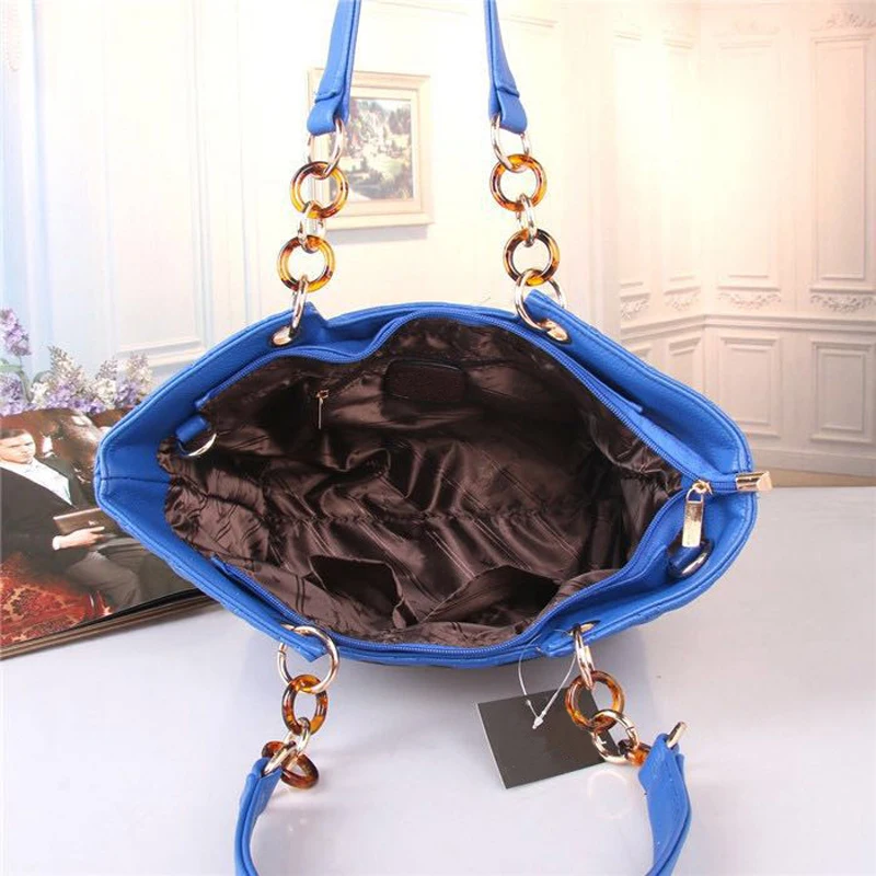 

With logo fashion Simplicity Lozenge Three-piece suit Bags for Women Solid color Shoulder Bags handbag High capacity Big bag