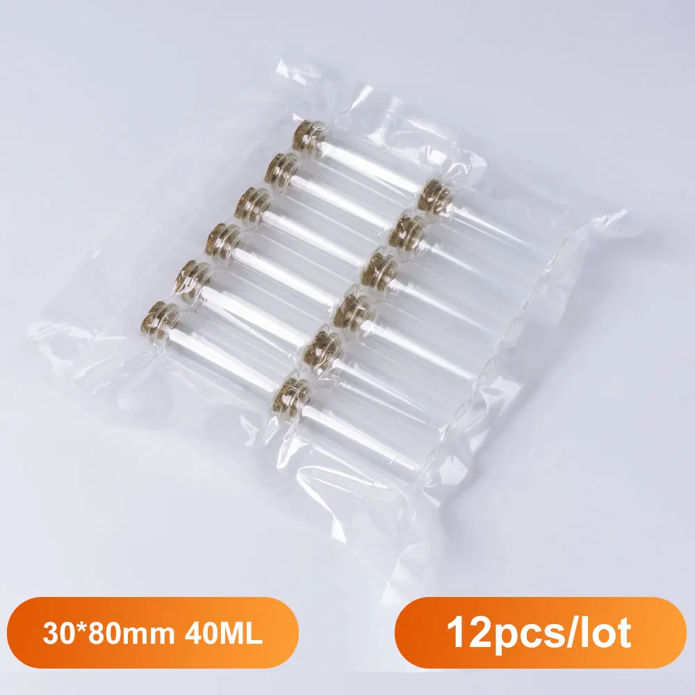 80*30 мм 40 мл маленькие стеклянные бутылки Пробка пробки поделки Банки мини