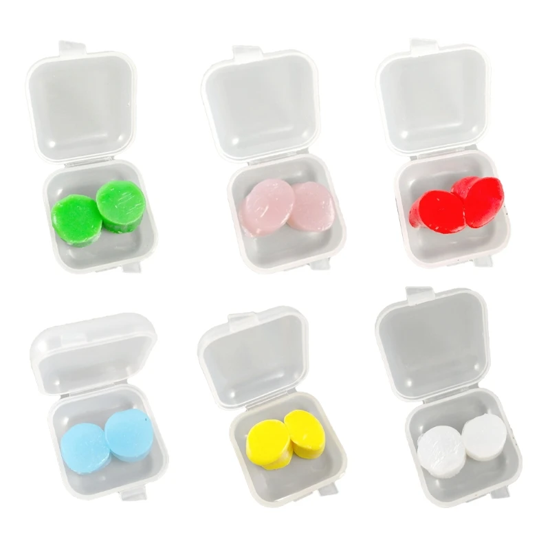 

6 Pairs Waterproof Silicone Moldable Noise Cancelling Sound Blocking Reduction Earplugs for Swimming Snoring Airplanes