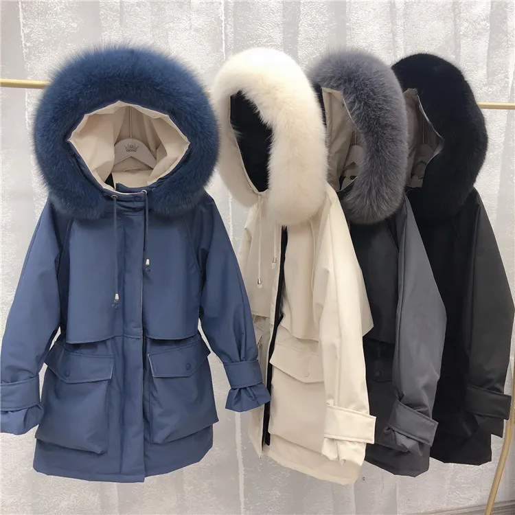 2019 Женское зимнее пальто свободная Женская Толстая теплая куртка с большим