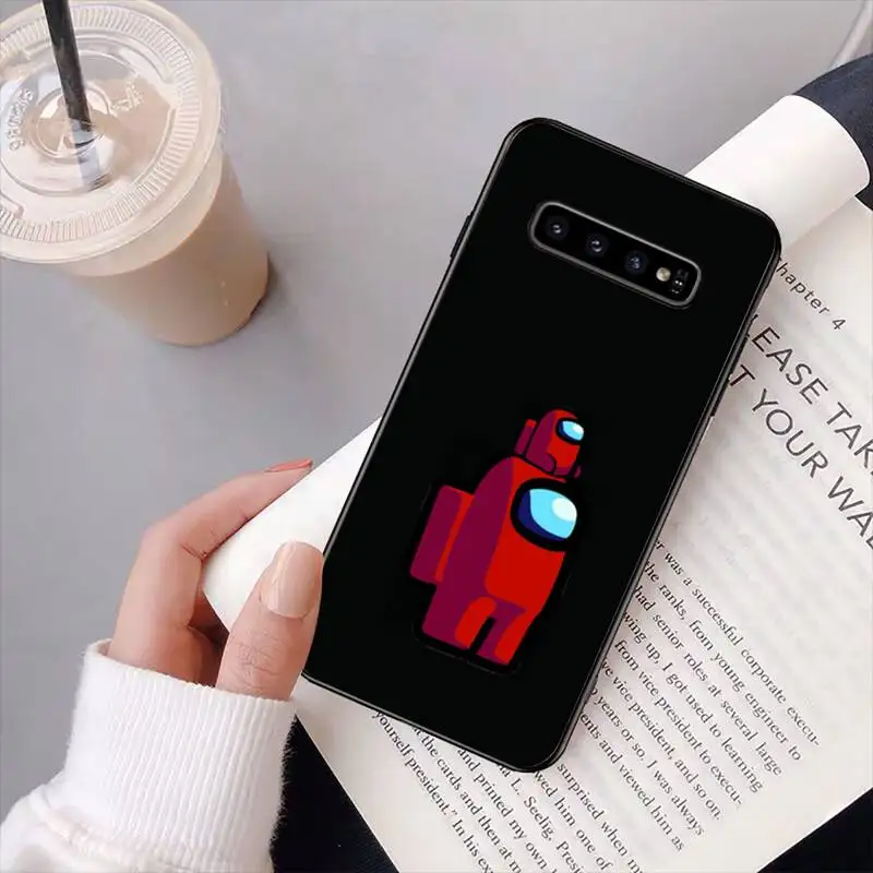 

Among us Phone Case Black For Samsung M10/20/30/21/30S J4 2018 J4/J6 plus A91 S10Lite Cases