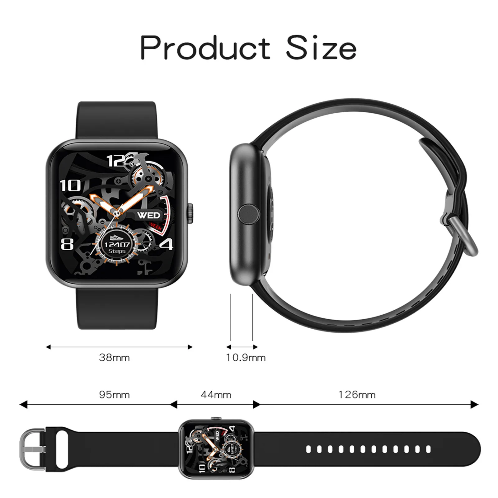 

I8 Smart Bracelet Smart Watch Ladies Men's Electronic Sports Watch, Square Smart