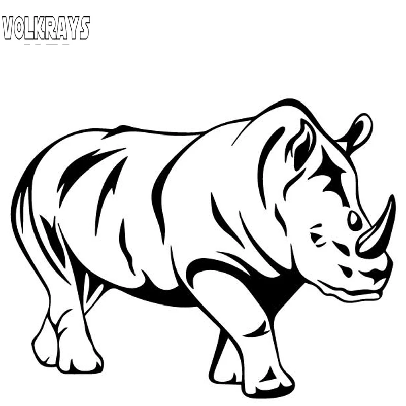 Volkrays креативные автомобильные стикеры Rhinoceros аксессуары для багажника