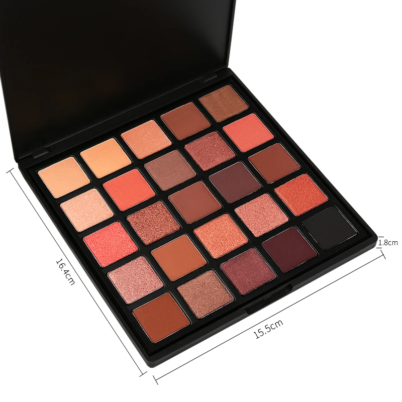 Матовые и мерцающие тени для век палитра 25 цветов теплые натуральный телесный