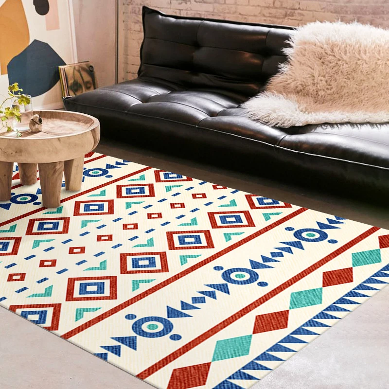 

Ethnic style modern geometric soft Persian style living room carpet non-slip anti-fouling bedroom living room carpet can be cust
