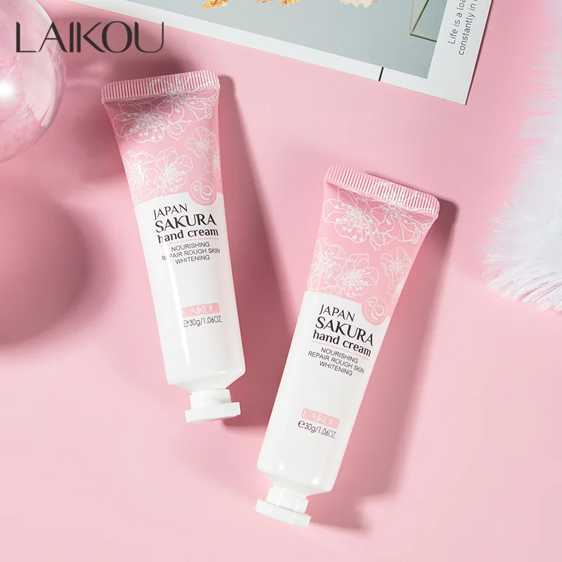 

LAIKOU Japan Sakura Hand Cream Moisturizing Anti-chapping Winter Anti-Crack Repair Soften Skin Whitening Hand Cream Skin Care