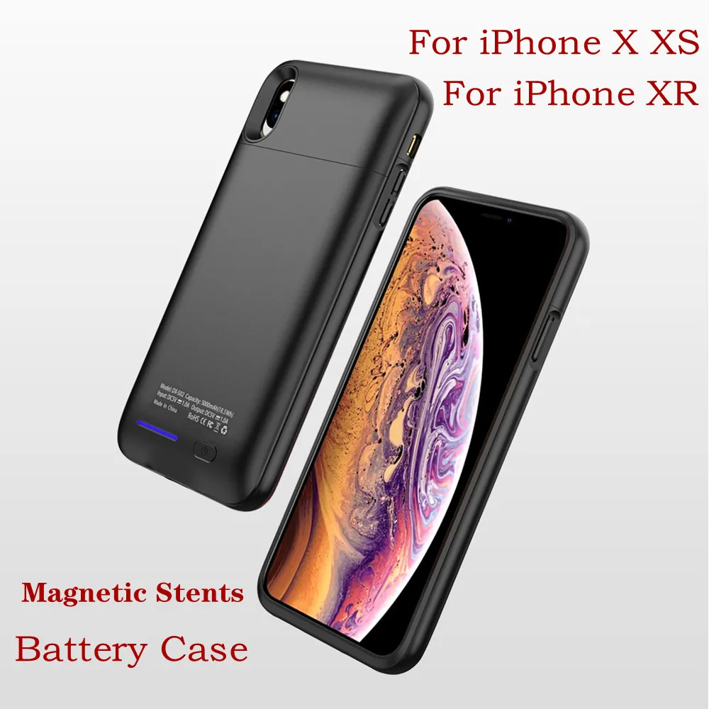 Автомобильные магнитные Чехлы KQJYS для зарядного устройства iPhone X XS внешний