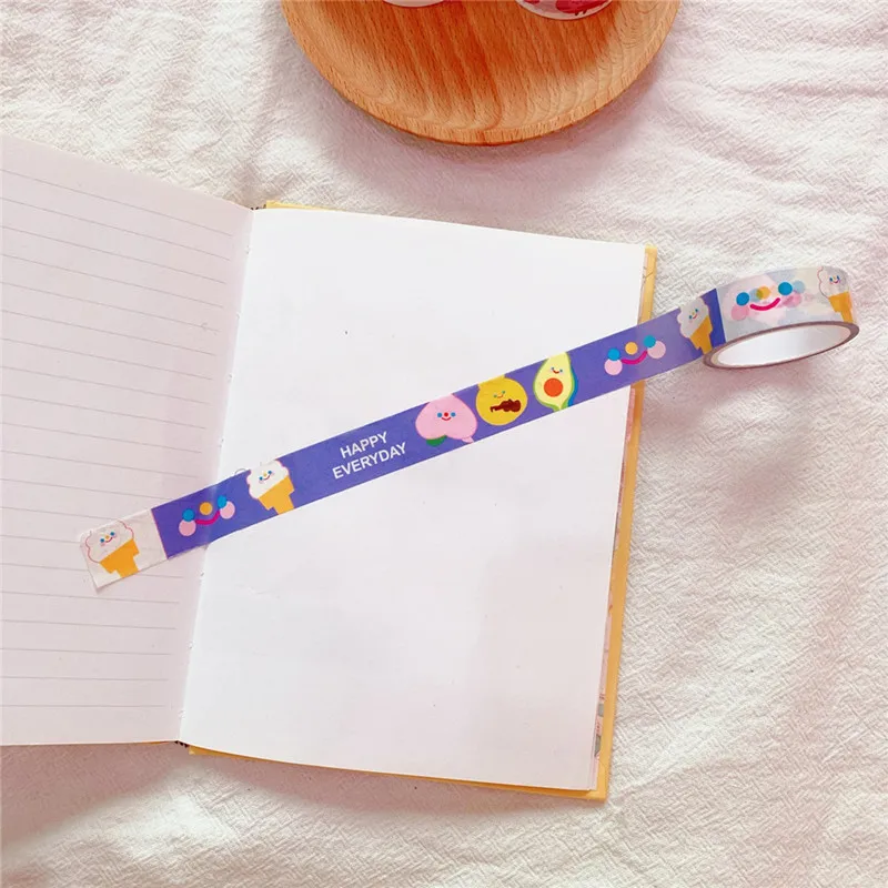 Ice Cream Корейская Ins маскирующая васи лента DIY Ручная счетная декоративная клейкая лента для дневник в стиле Скрапбукинг Украшение кавайные канцелярские принадлежности - Цвет: Ice Cream