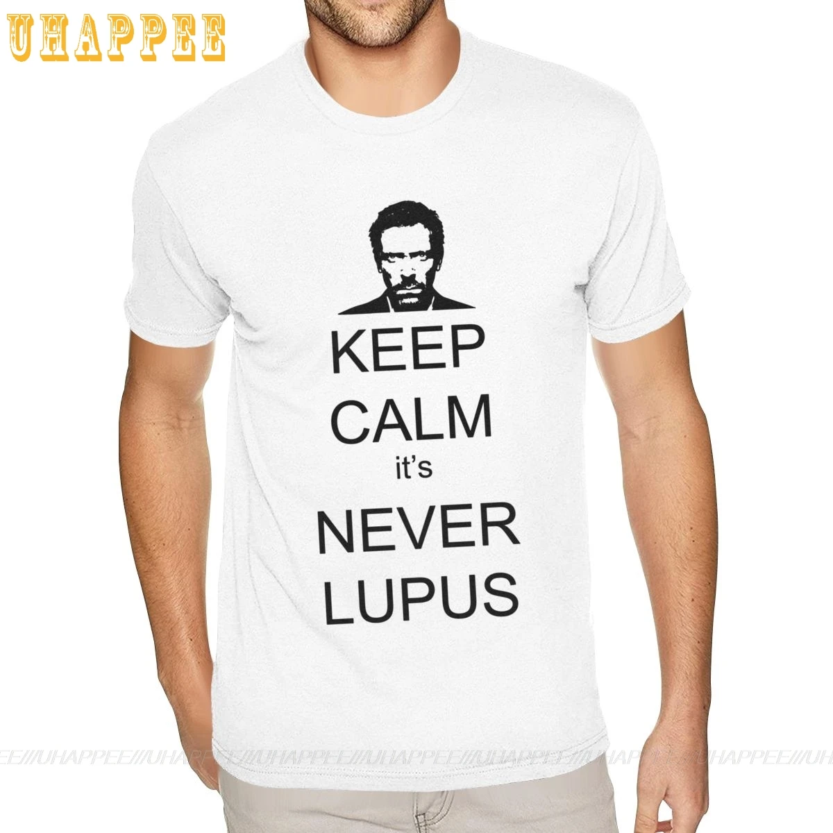 Dr House Keep Calm It S Never Lupus футболка Подростковая рубашка с принтом Distressed для мужчин