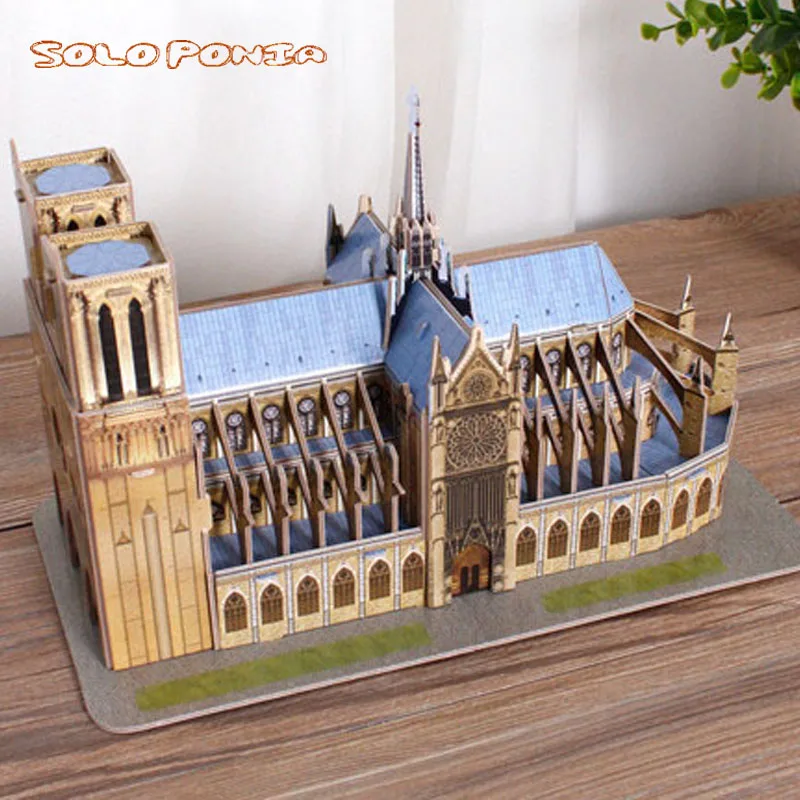 3D Картонная сборка архитектурная модель пазл детская игрушка набор бумажных