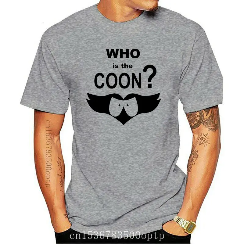 

Новинка, белая футболка Who Is The Coon, футболка на заказ, Мужская модная футболка унисекс, бесплатная доставка, Забавные топы