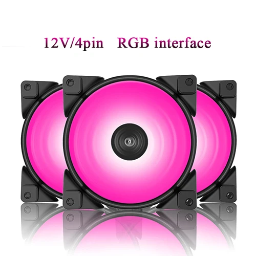 Pccooler 3/упаковка HALO вентилятор RGB 12 см 12 В и 5 в FRGB 3pin и 4pin ШИМ тихие вентиляторы охлаждения 120 мм вентилятор RGB для cpu охладитель жидкого охлаждения - Цвет лезвия: RGB 12V 4PIN