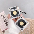 Чехол-накладка для apple airpods pro 3, силиконовый, с функцией граммофона и беспроводной зарядки