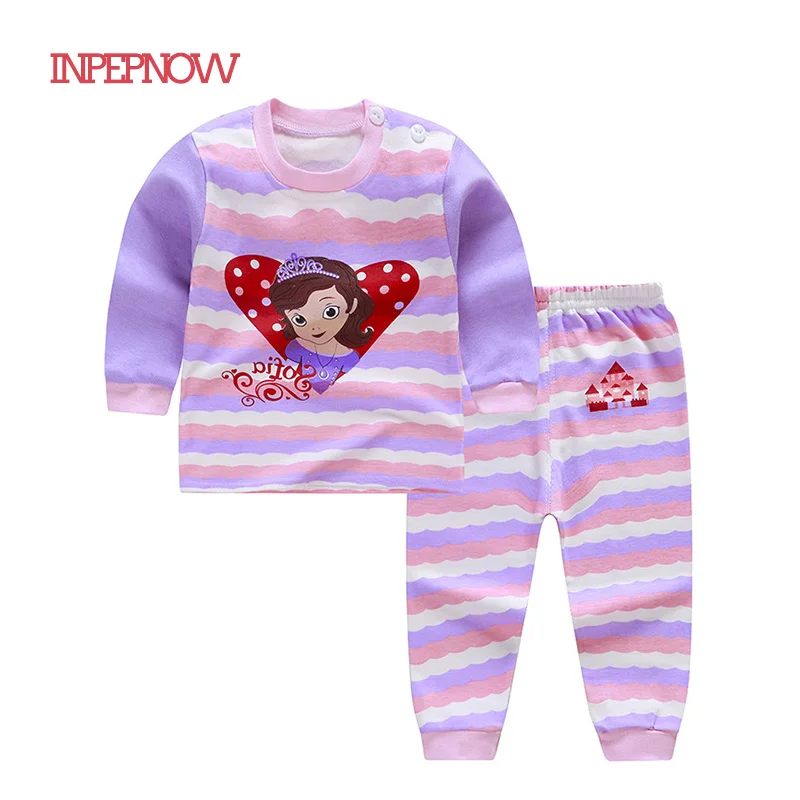 Детская Пижама с героями мультфильмов для маленьких девочек пижамный комплект