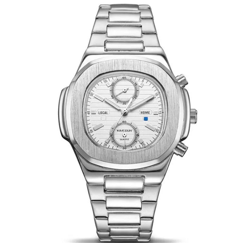 KIMSDUN Лидирующий бренд Мужские кварцевые часы Роскошные повседневные модные