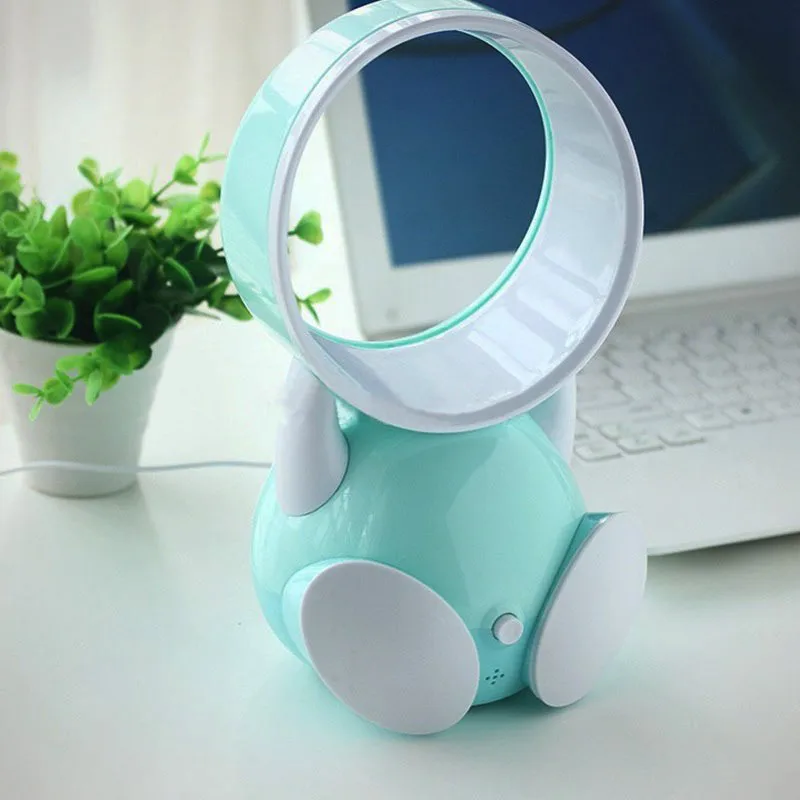 

5V bladeless fan desktop Usb mini Fans Cartoon Precious Portable Small Electric Fan Office family desk fan AC