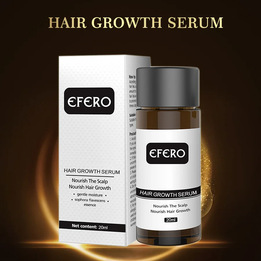 

EFERO Fast Powerful Hair Growth Oil Hair Loss Products Essential Oil Regrow Dense Hair Restoration Growing Serum Hair Care 20ml
