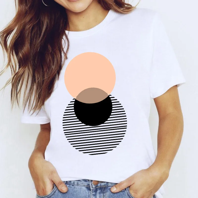 

Summer Over Size T Shirt Women's Printing Basic T-shirts Women Casual Harajuku Style Short Sleeve Tee Shirts New Tops Female