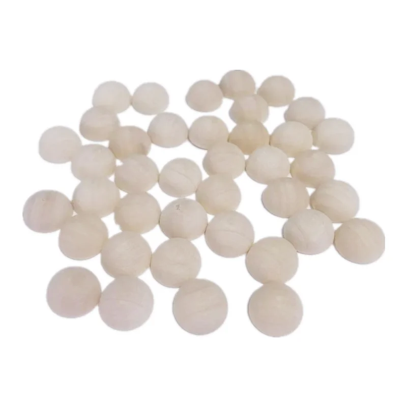 100 шт. 12 мм деревянных бусин полумячи незаконченные круги мини-шарики для рукоделия на Рождество.