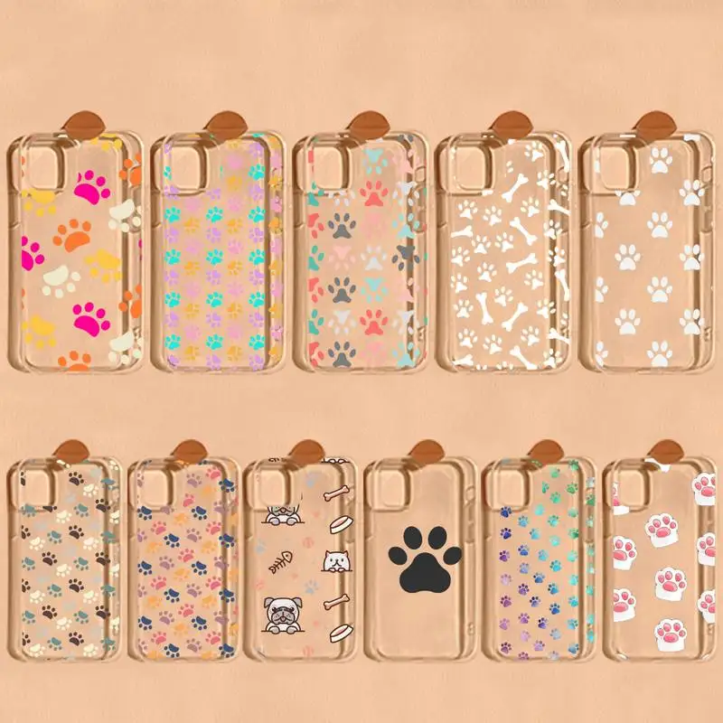 Чехол для телефона с изображением кошачьей собачьей Лапы Для iphone 13 11 12 mini pro XS MAX 8 7