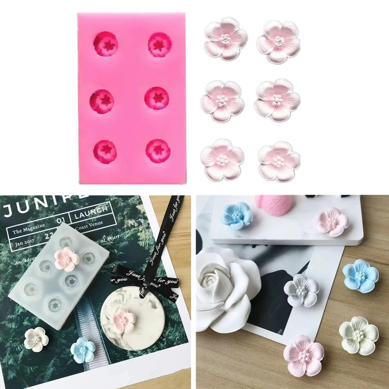 6 небольших цветков вишни сливы штукатурка приспособление для ароматерапии