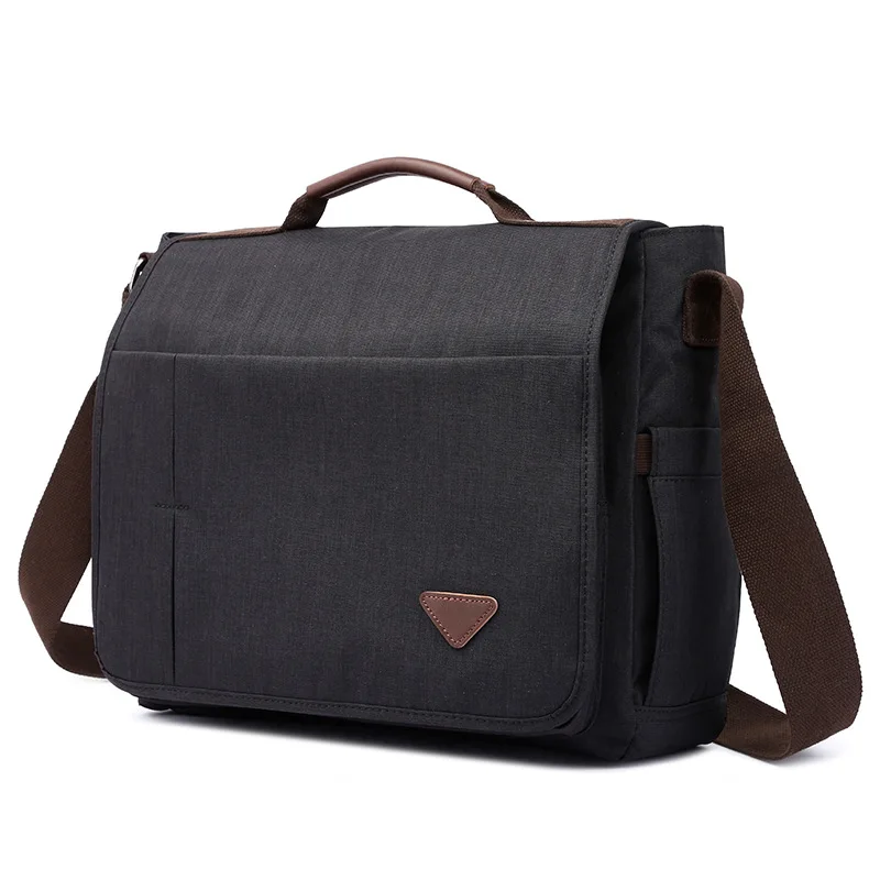 

38cm Men Shoulder Crossbody Bags New Large Polyester Laptop Satchel Minimalist Casual Strong Fabric Durable Designer Wholesale