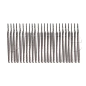 20 шт., твердые биты с алмазным покрытием, игла для сверления драгоценных камней, серебро 1,3 мм