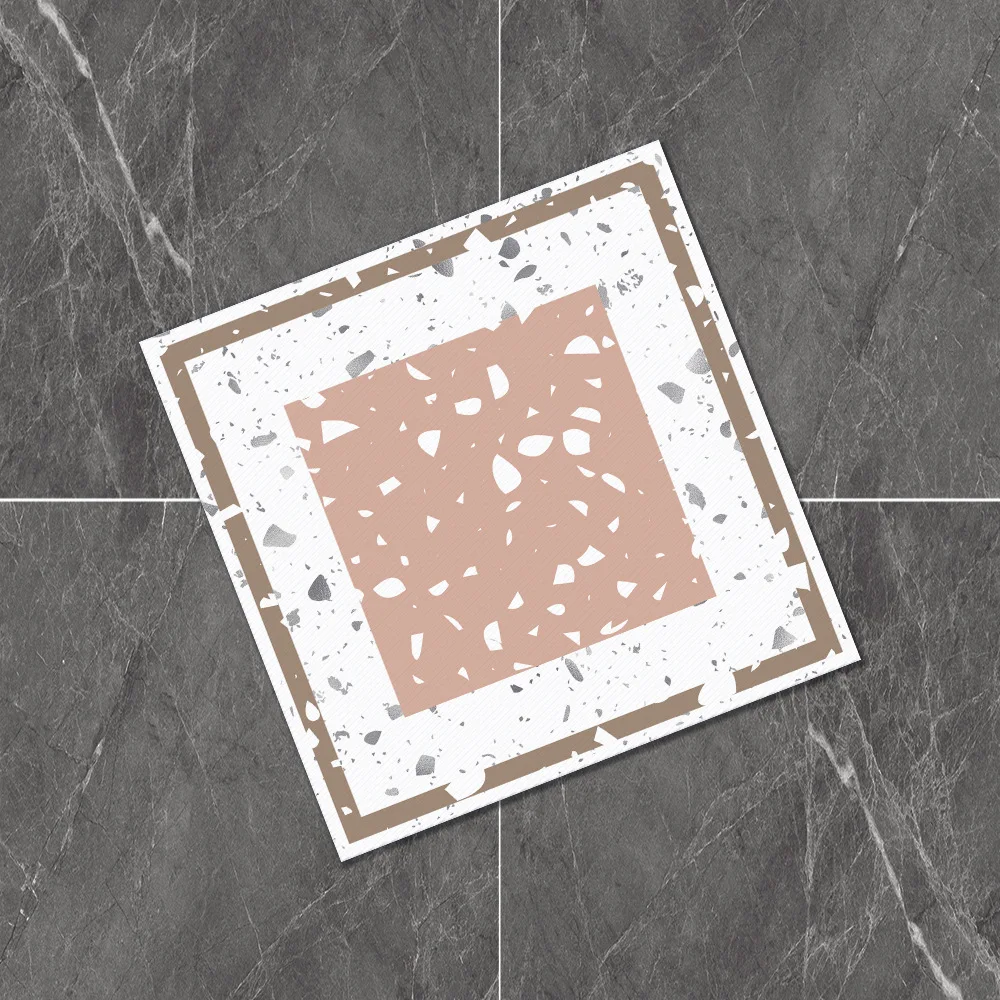

Creative Floor Tile Stickers Waterproof Thickened Terrazzo Ground DIY Decorative Colorful Pattern Non-Slip Floor Stickers PVC