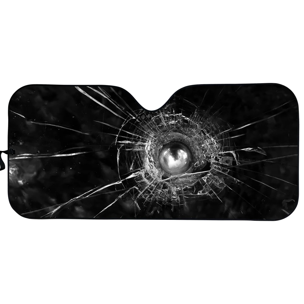 

Summer Visor UV Block New Trend 2021 Broken Glass Brand Design Sun Visor Film Cover Front Window Interior Protector Hot Selling