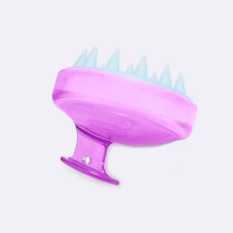 Розовый Spa Hair Brush Silicone Shampoo Bursh For Home Women Wide Tooth Comb Hair Washing Comb Scalp Massage Slimming Soft Brush Head - Цвет: Розовый
