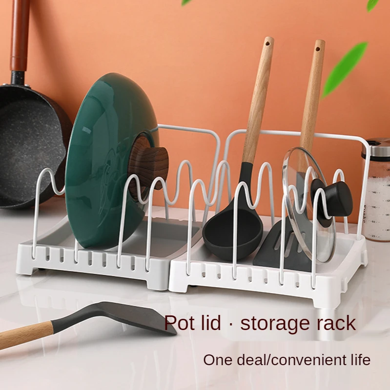 

Kitchen Organizer Adjustable Pot Cover Storage Rack Multifunctional Cutting Board Rack Pot Rack Pan Shelf