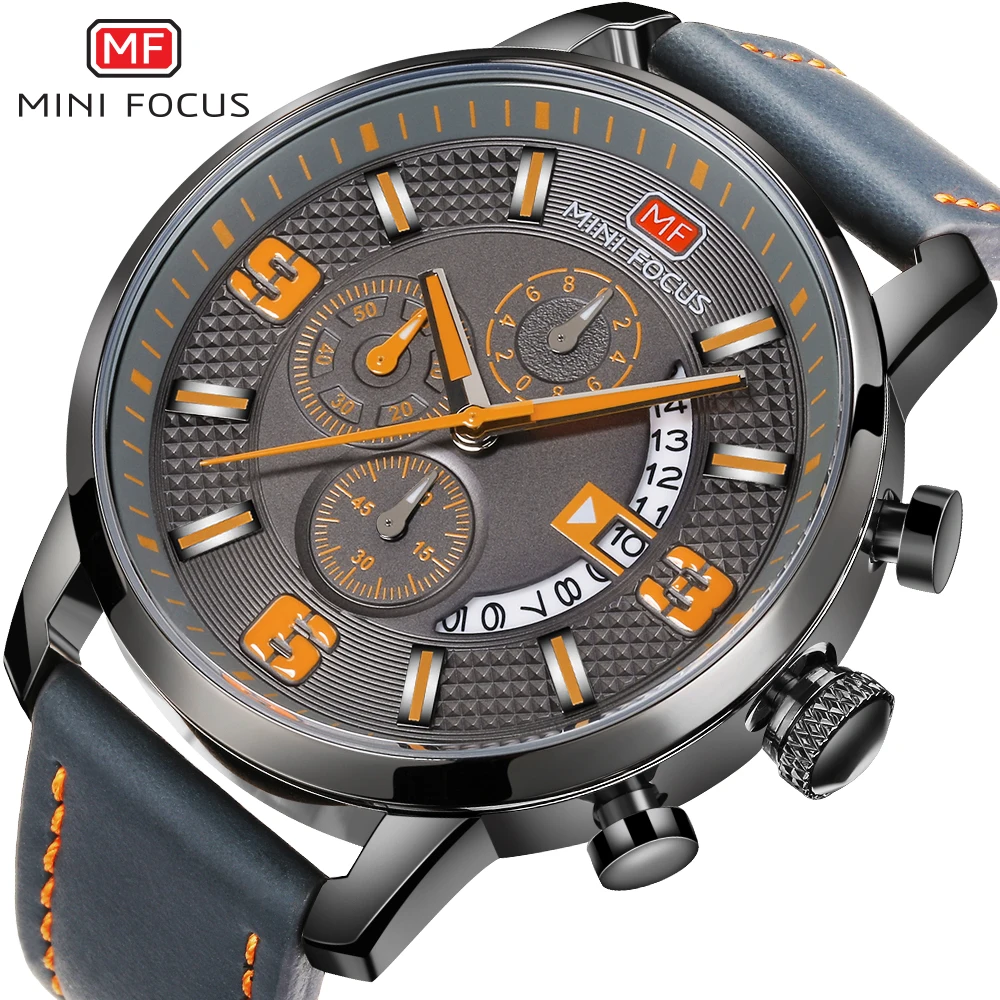 Мини фокус Топ люксовый бренд кварцевые мужские часы многофункциональные