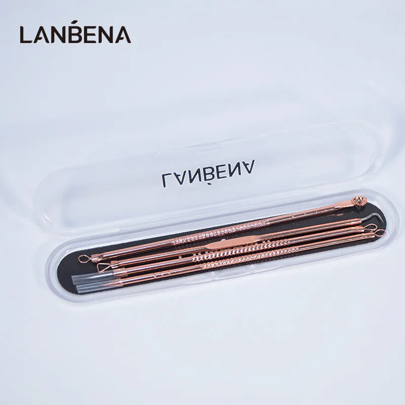 

BREYLEE Acne Blackhead Removal Needles Stainless Steel Pimple Blackhead Remover Spoon Tool Set Facial Pore Cleaner for Face Care