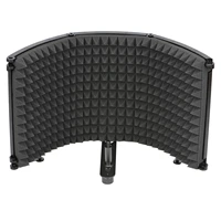 freeboss fb ps6869 broadcast studio adjustable angle foldable noise reduction sound absorbing microphone wind screen shield