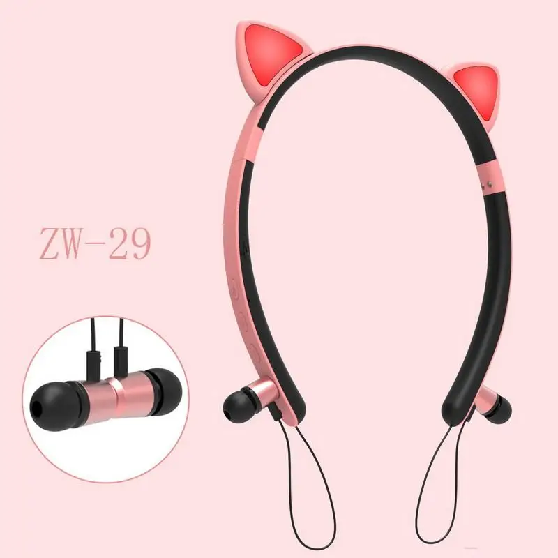 

Girls Luminous Cat Ear Wireless Bluetooth Headphone HiFi Stereo Music Headset