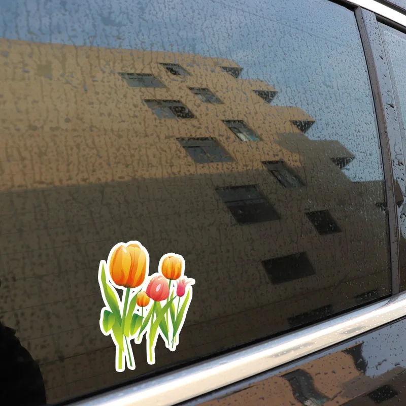EBdecal Interesting Tulip Decor Colored For Auto Car/Bumper/Window/Wall Decal Sticker Decals DIY CT11448 | Автомобили и мотоциклы