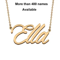 cursive initial letters name necklace for ella birthday party christmas new year graduation wedding valentine day gift