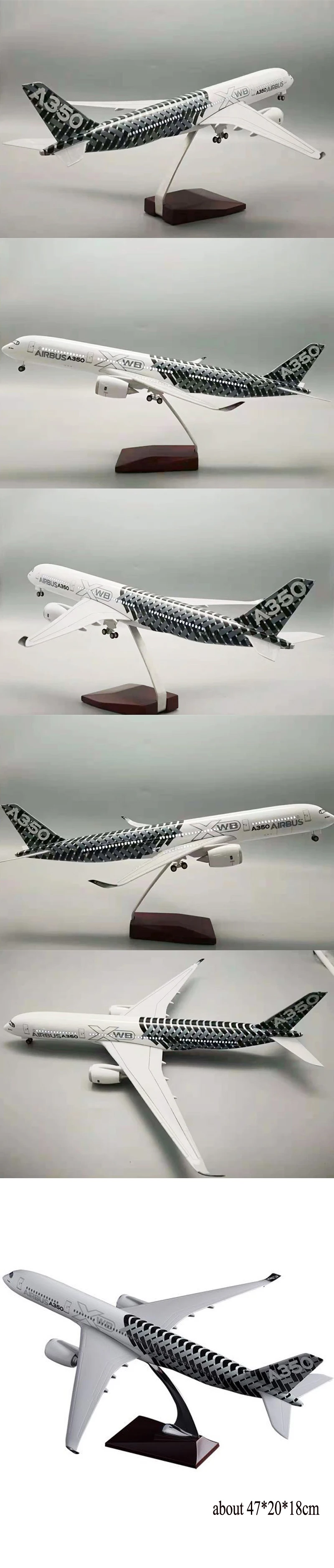 1: 160 масштаб Airbus A380 EMIRATES модель аэроплана самолет модель с колесо с подсветкой литая под давлением пластиковая Смола самолет подарок