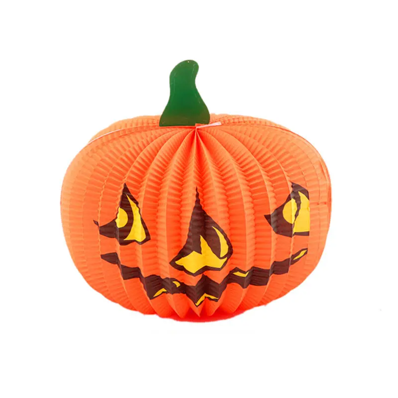 Тыква бумажный фонарь украшение на празднование Хэллоуина подарок ремесло DIY