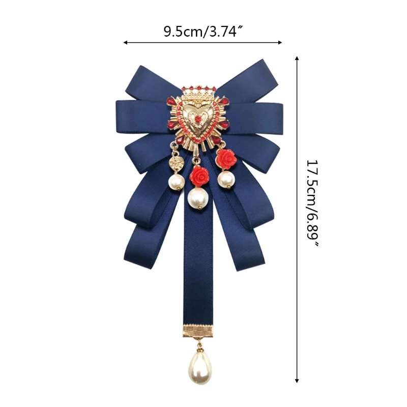 

Baroque Bowknot Bow Tie Cravat Bowtie Ribbon Ties Brooch Pins Women Jewelry Gift