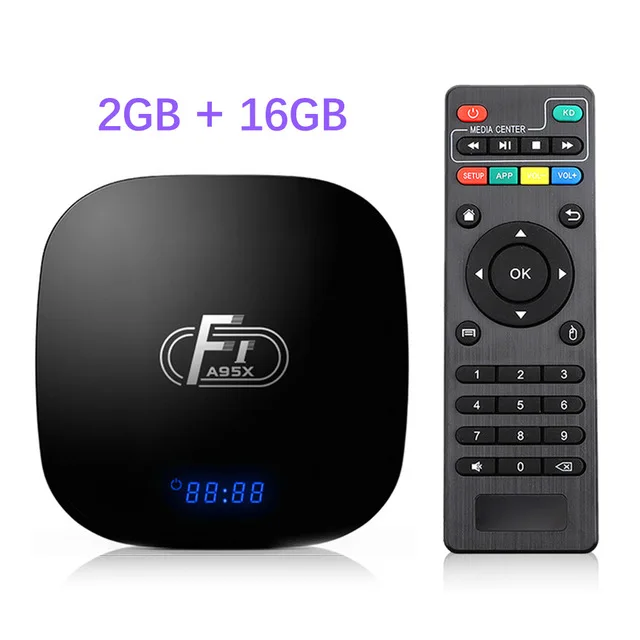 Android tv box A95X F1 2 ГБ 16 ГБ Android 8,1 tv Box четырехъядерный поддержка H.265 4K 2,4 ГГц WiFi медиаплеер телеприставка pk mi box