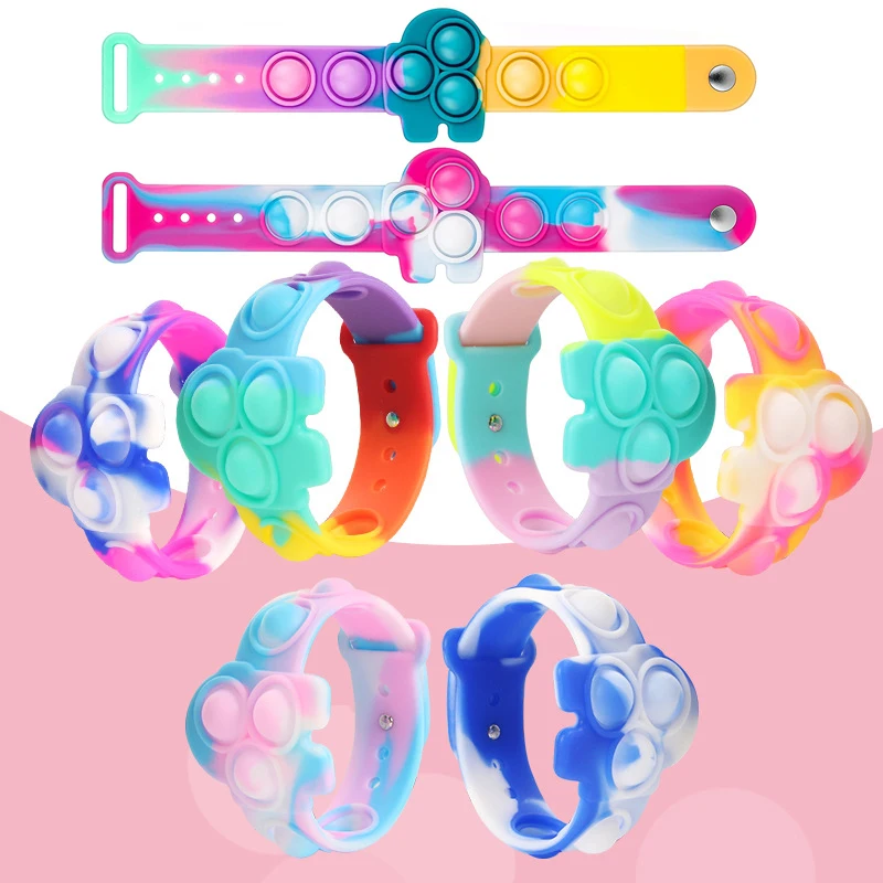 

Pop Bubble Sensory Fidget Bracelet Toys Wearable Stress Relief and Anti-Anxiety Sensory Wristband Toys for Kids and Adults