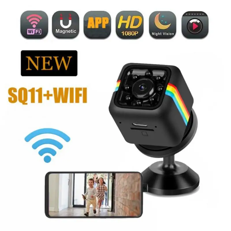 

WIFI Mini Camera HD 1080P Night Vision Camcorder Wireless DVR Micro Camera Sport DV Video Ultra Small Cam Wireless SQ11