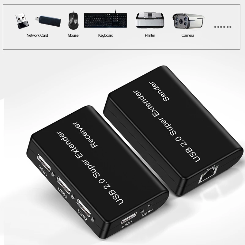 USB 2 0 Супер удлинитель 100 м 4 порта к RJ45 480 Мбит сетевой адаптер для мыши клавиатуры
