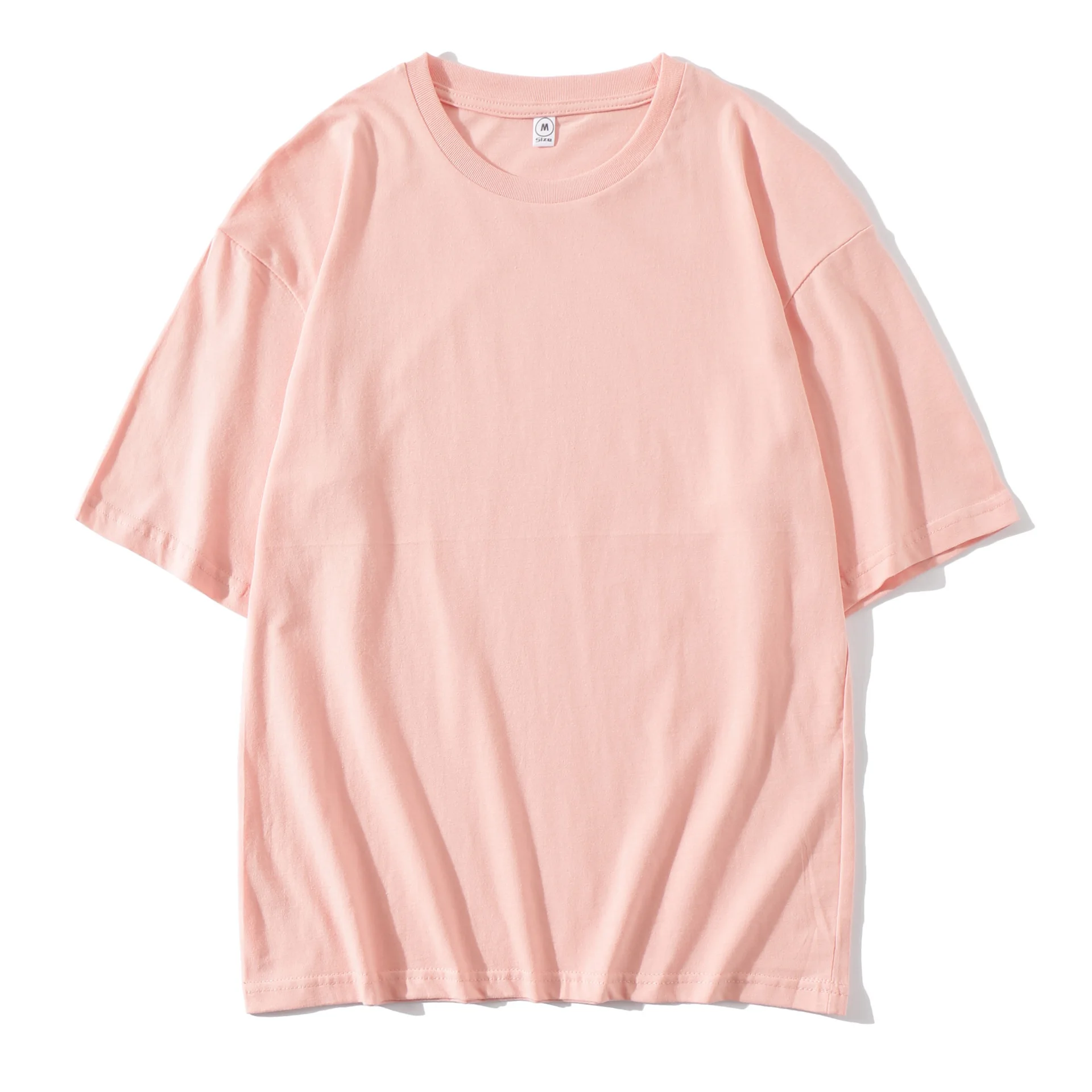 

Cotton slip-shoulder round neck short-sleeved class T-shirt